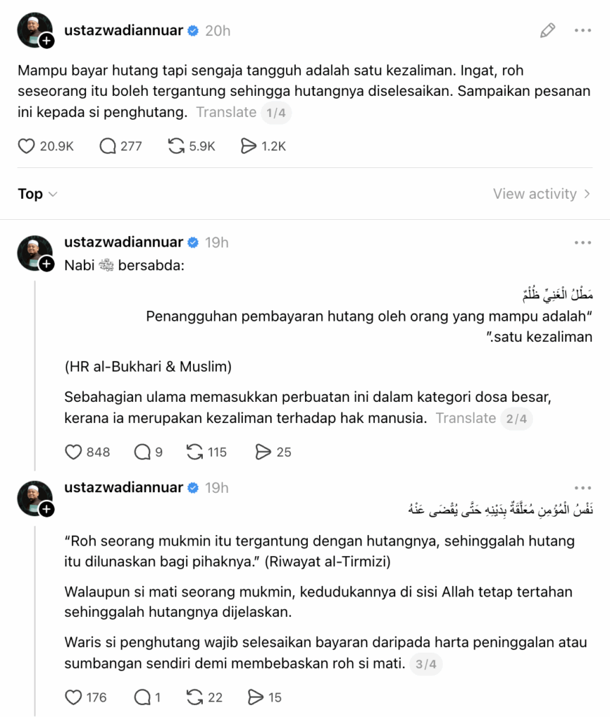 bayar hutang